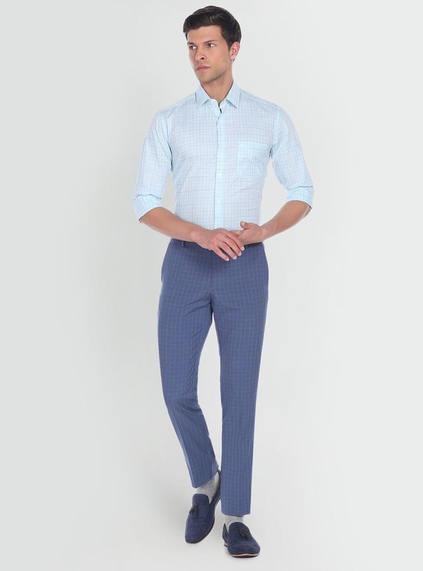 ARROW Men Checked Manhattan Formal Shirt (Slim)