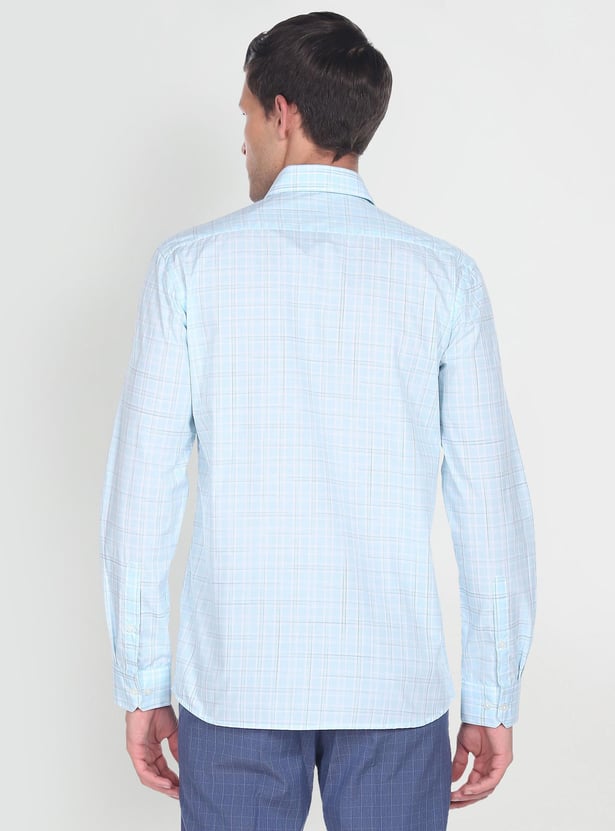 ARROW Men Checked Manhattan Formal Shirt (Slim)