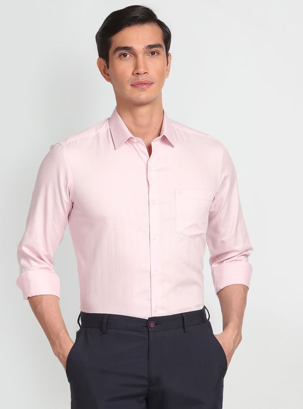 ARROW Men Textured Slim Fit Formal Shirt