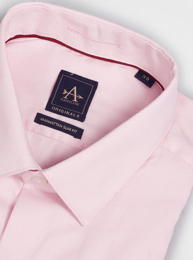 ARROW Men Textured Slim Fit Formal Shirt
