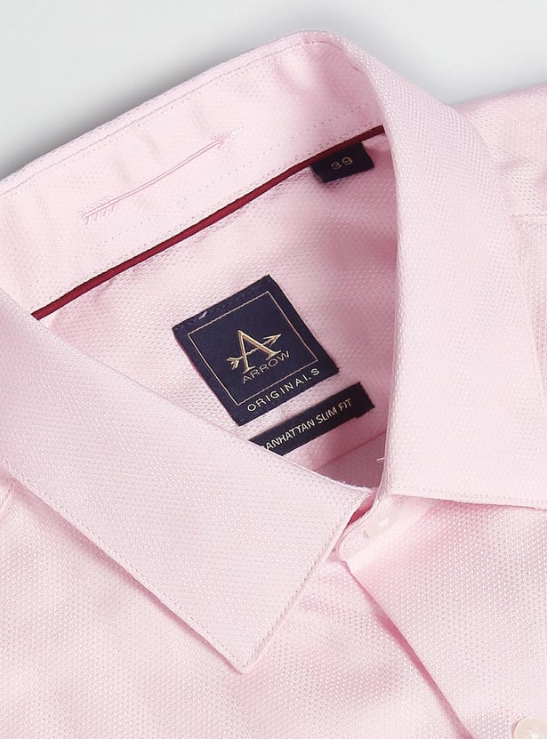 ARROW Men Textured Slim Fit Formal Shirt