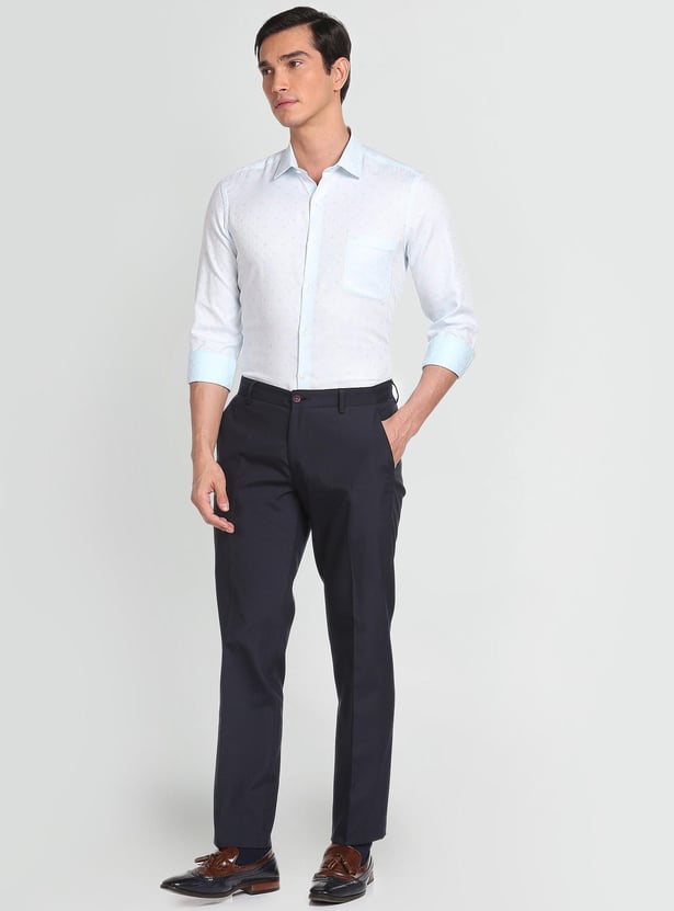 ARROW Men Textured Manhattan Slim Fit Formal Shirt