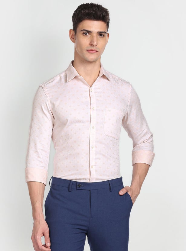 ARROW Men Printed Manhattan Formal Shirt (Slim Fit)