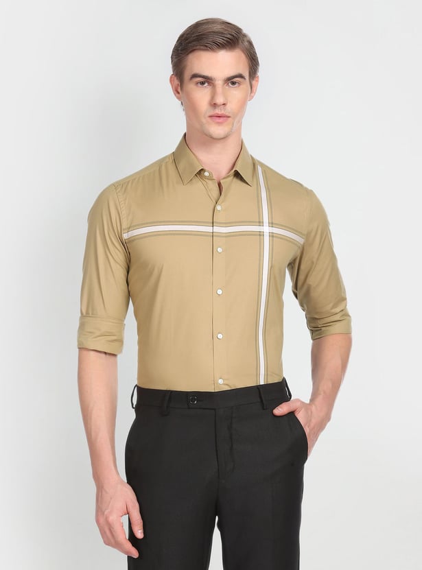 ARROW Men Striped Regular Fit Slim Shirt