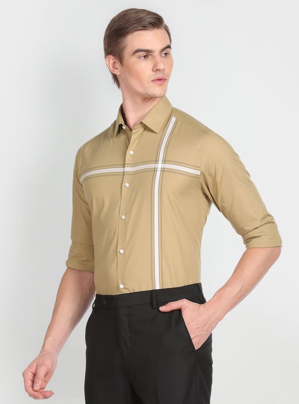 ARROW Men Striped Regular Fit Slim Shirt