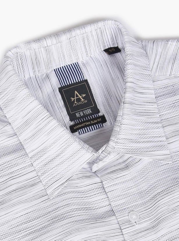 ARROW NEW YORK Men Printed Manhattan Formal Shirt (Slim)