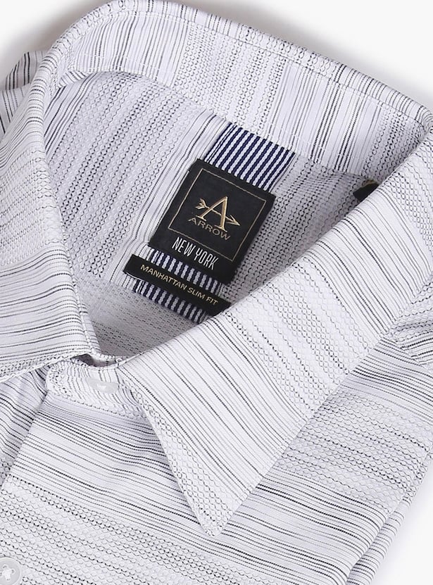 ARROW NEW YORK Men Printed Manhattan Formal Shirt (Slim)