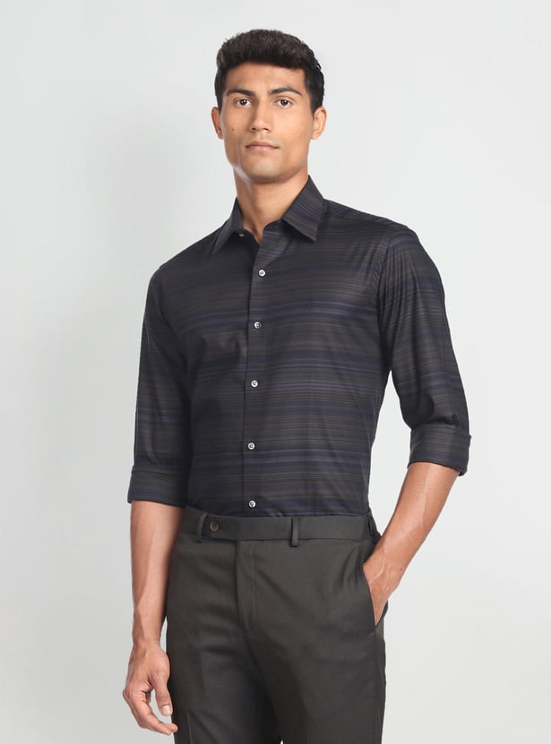 ARROW NEW YORK Men Striped Manhattan Formal Shirt (Slim)