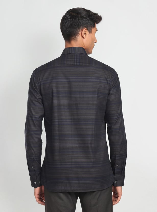 ARROW NEW YORK Men Striped Manhattan Formal Shirt (Slim)