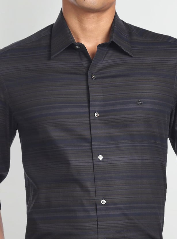 ARROW NEW YORK Men Striped Manhattan Formal Shirt (Slim)