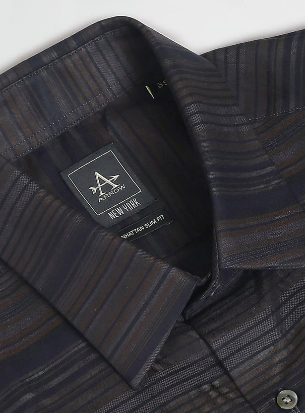 ARROW NEW YORK Men Striped Manhattan Formal Shirt (Slim)