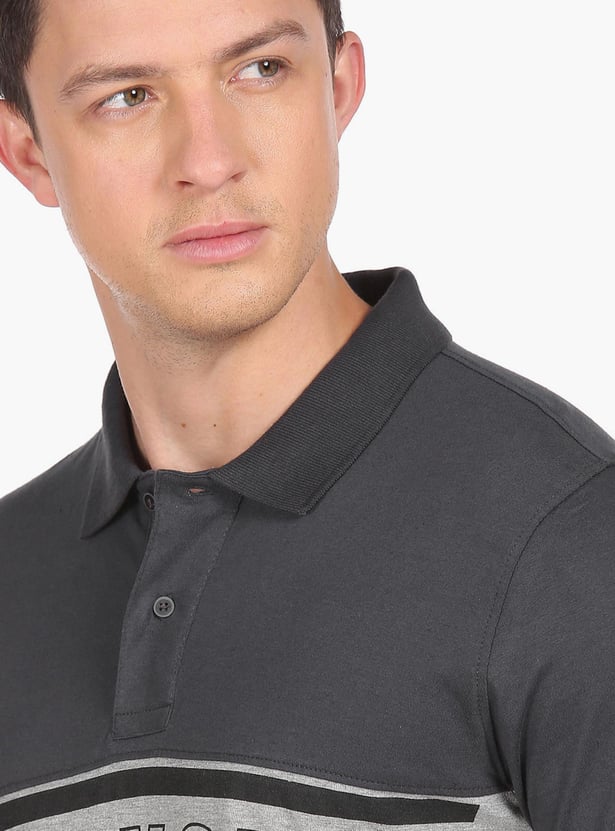 ARROW Men Printed Regular Fit Polo T-shirt