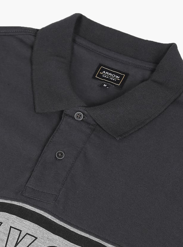 ARROW Men Printed Regular Fit Polo T-shirt
