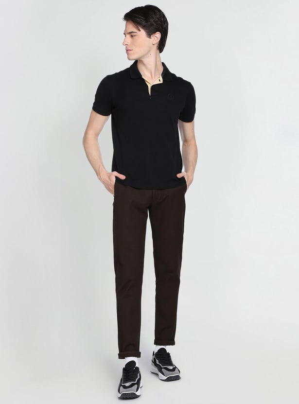 ARROW SPORT Men Solid Slim Fit Casual Trousers