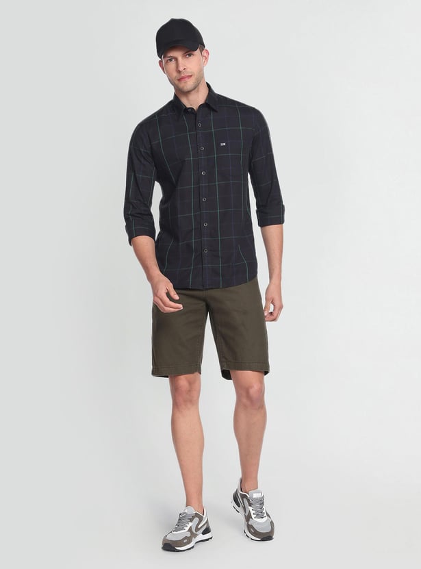ARROW SPORT Men Grid Tattersall Check Slim Fit Casual Shirt