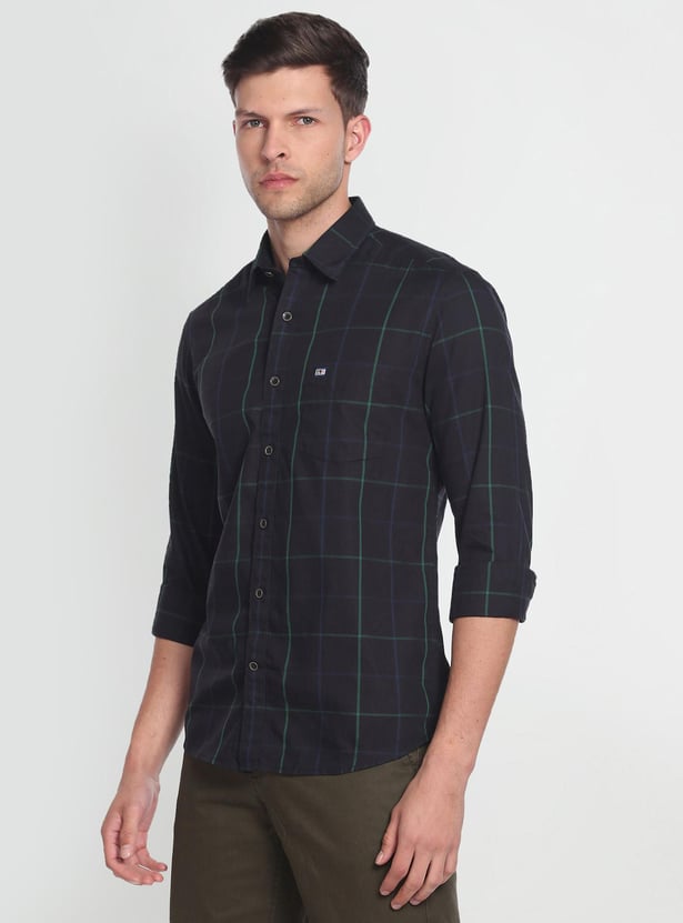 ARROW SPORT Men Grid Tattersall Check Slim Fit Casual Shirt
