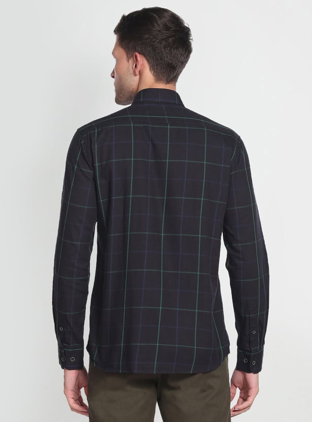 ARROW SPORT Men Grid Tattersall Check Slim Fit Casual Shirt