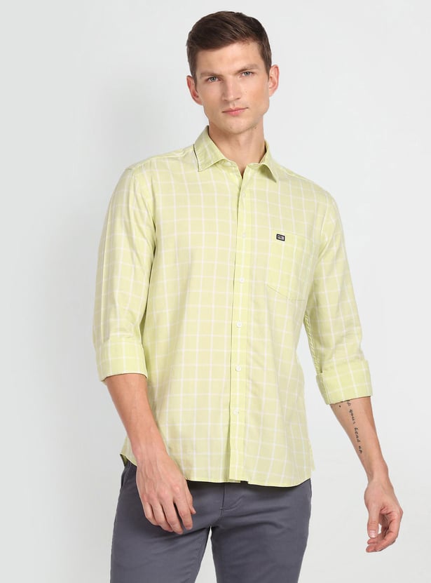ARROW SPORT Men Windowpane Check Slim Fit Casual Shirt