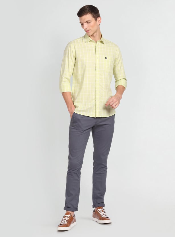 ARROW SPORT Men Windowpane Check Slim Fit Casual Shirt