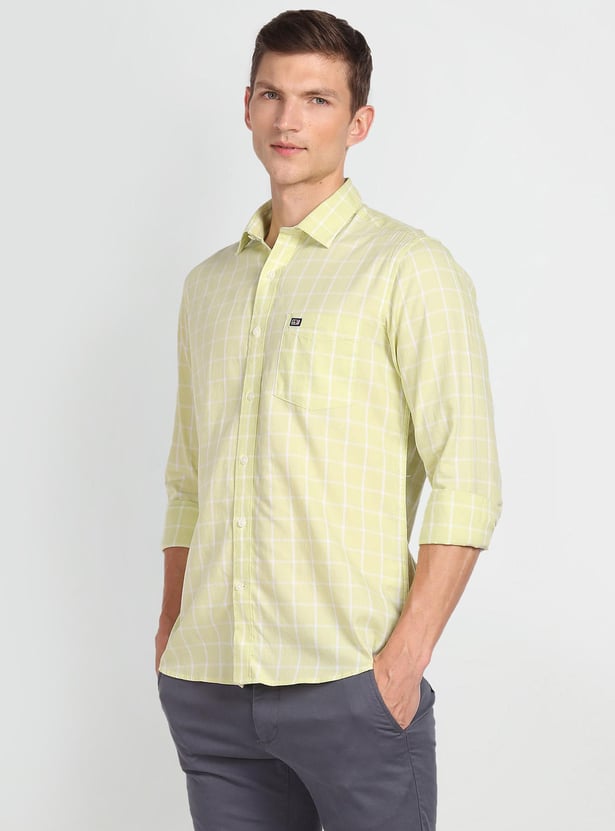 ARROW SPORT Men Windowpane Check Slim Fit Casual Shirt
