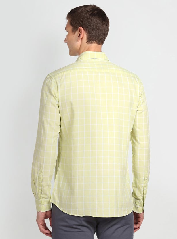 ARROW SPORT Men Windowpane Check Slim Fit Casual Shirt