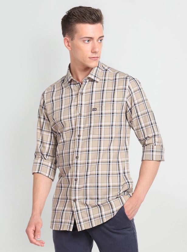 ARROW SPORT Men Checked Manhattan Fit Casual Shirt (Slim)