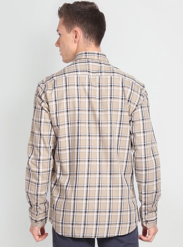 ARROW SPORT Men Checked Manhattan Fit Casual Shirt (Slim)