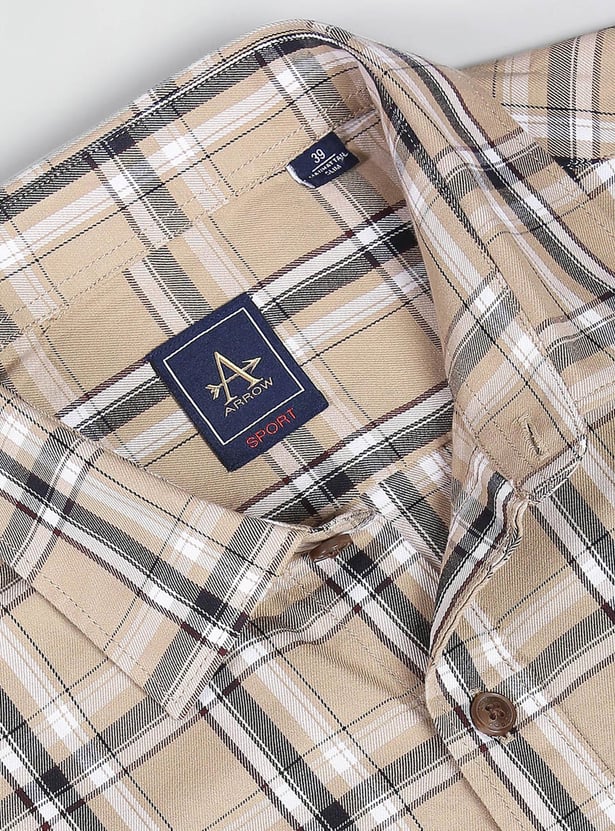 ARROW SPORT Men Checked Manhattan Fit Casual Shirt (Slim)