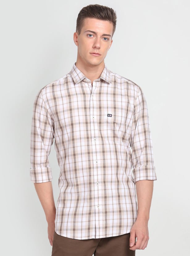 ARROW SPORT Men Checked Manhattan Casual Shirt (Slim)
