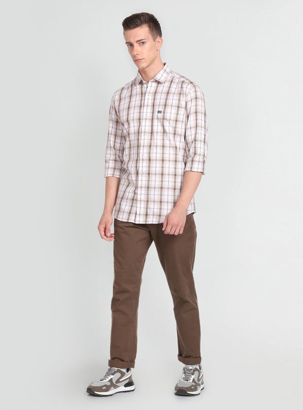 ARROW SPORT Men Checked Manhattan Casual Shirt (Slim)