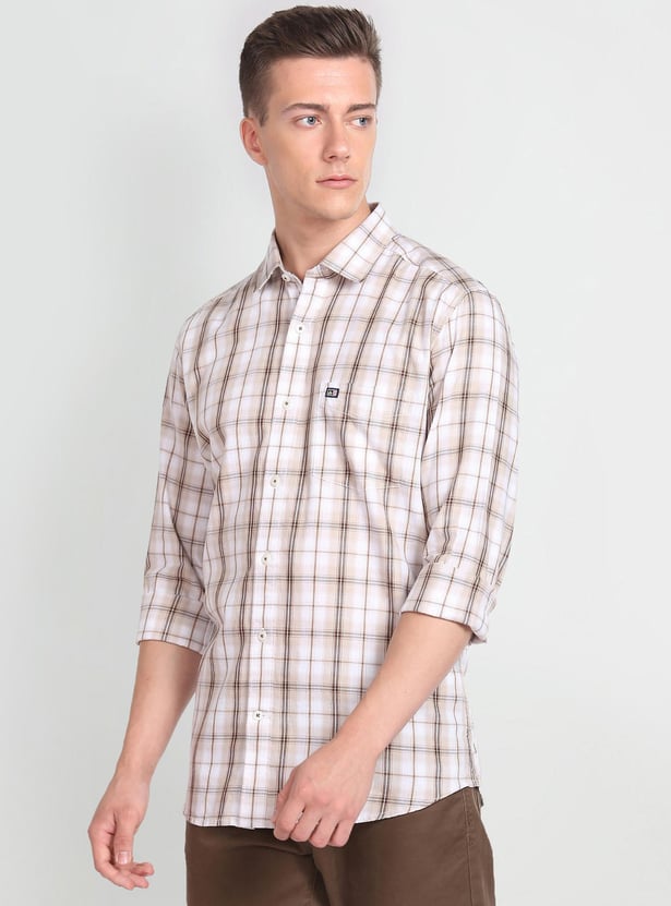 ARROW SPORT Men Checked Manhattan Casual Shirt (Slim)