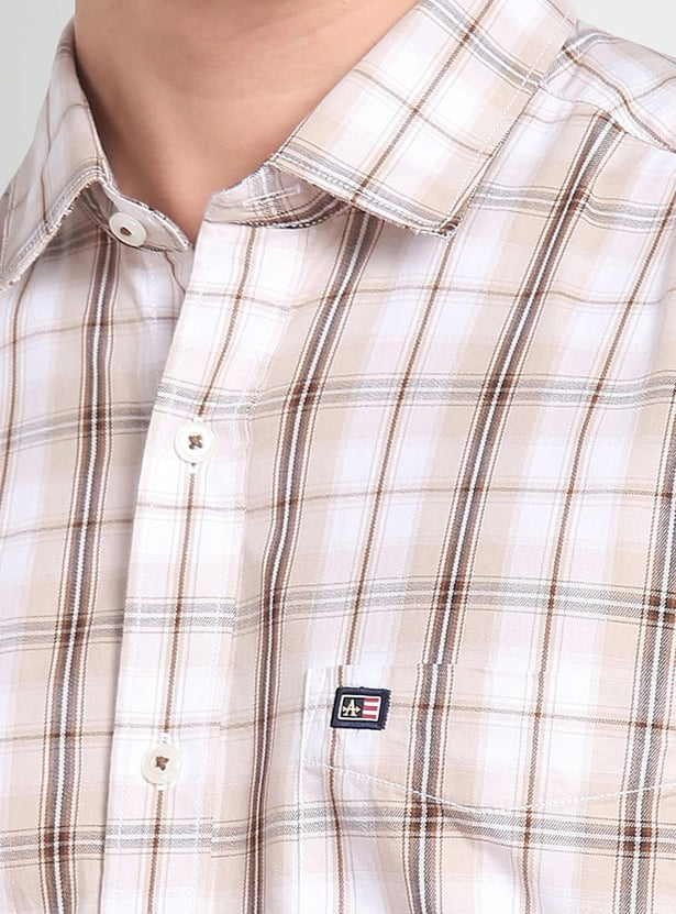 ARROW SPORT Men Checked Manhattan Casual Shirt (Slim)