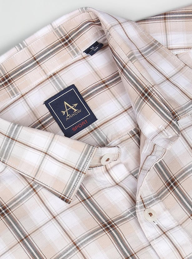 ARROW SPORT Men Checked Manhattan Casual Shirt (Slim)