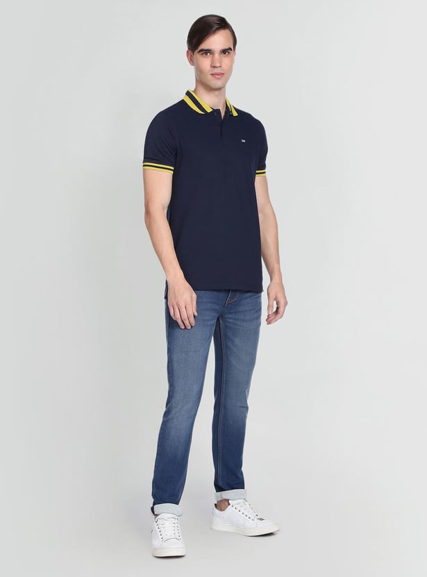ARROW SPORT Men Striped Collar Polo T-shirt