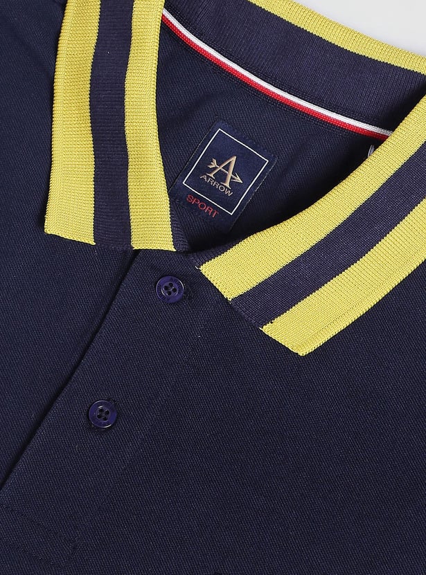 ARROW SPORT Men Striped Collar Polo T-shirt