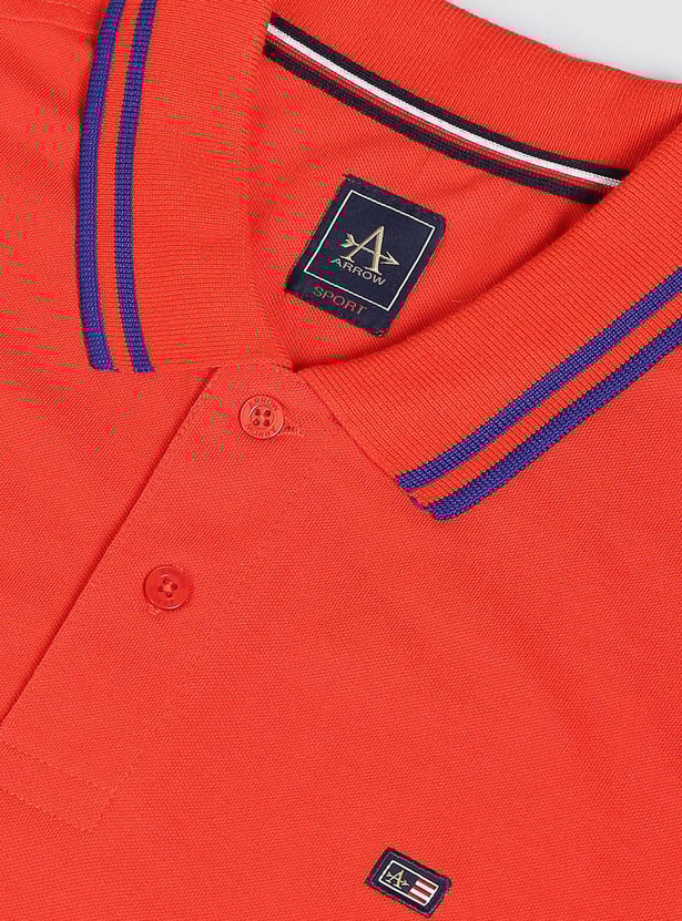 ARROW SPORT Men Solid Regular Fit Polo T-shirt