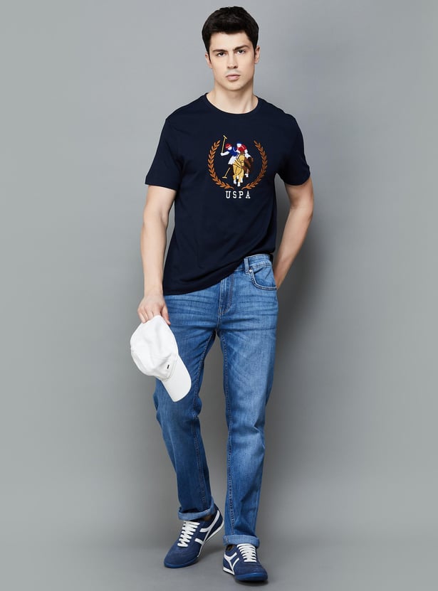 U.S. POLO ASSN. Men Embroidered Regular Fit T-shirt