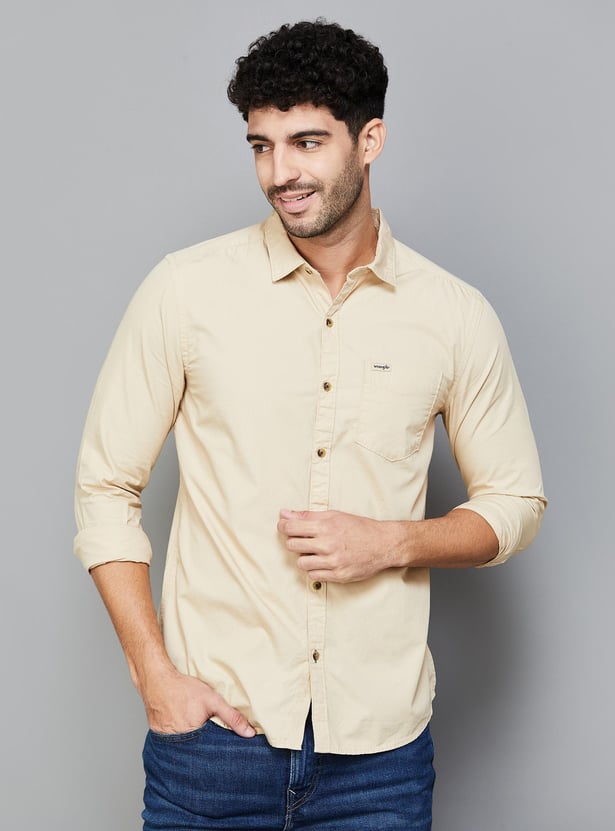 WRANGLER Men Solid Regular Fit Casual Shirt