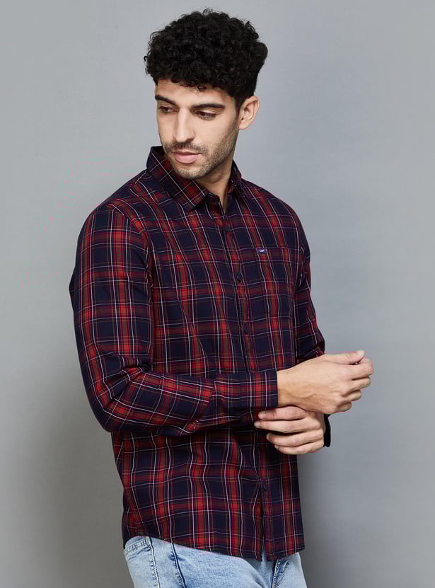 Buy LEE Men Checked Regular Fit Casual Shirt from Lee at just INR