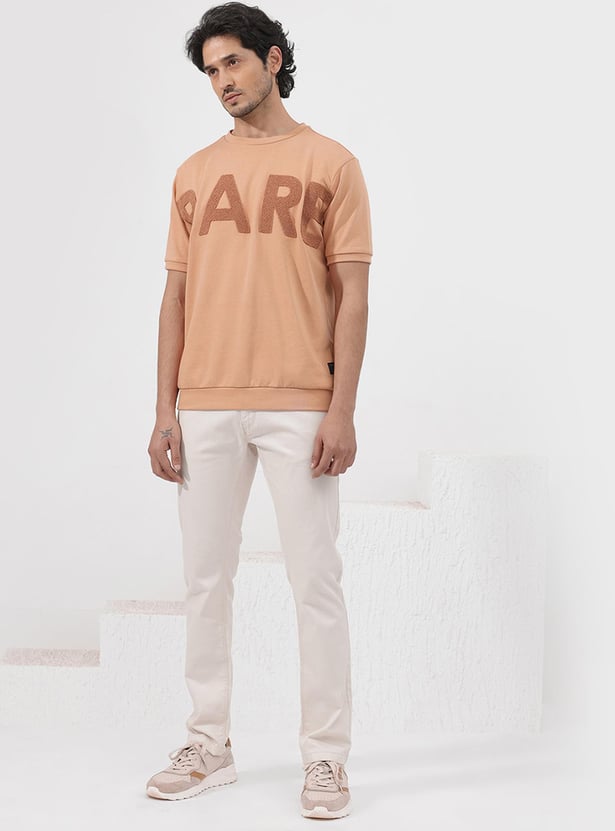 RARE RABBIT Men Applique Regular Fit T-shirt