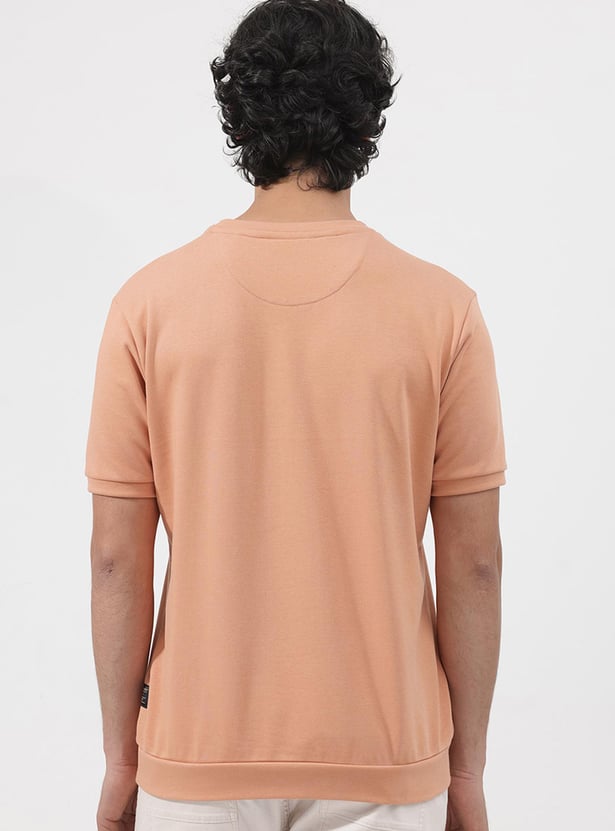 RARE RABBIT Men Applique Regular Fit T-shirt
