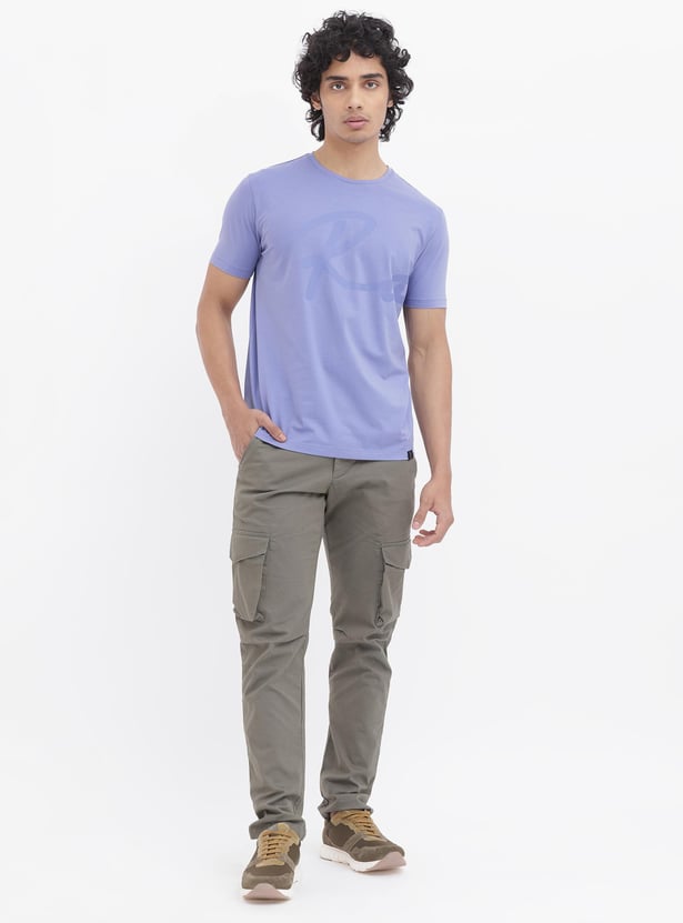 RARE RABBIT Men Logo Print T-shirt