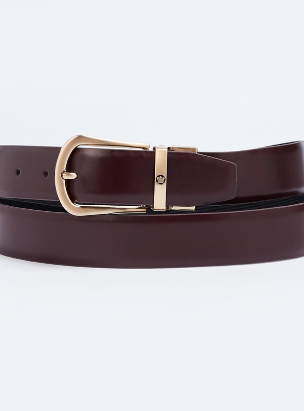 LOUIS PHILIPPE Men Solid Leather Casual Belt