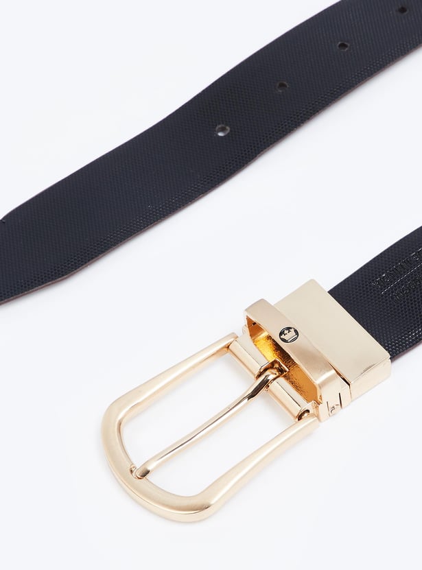 LOUIS PHILIPPE Men Solid Leather Casual Belt