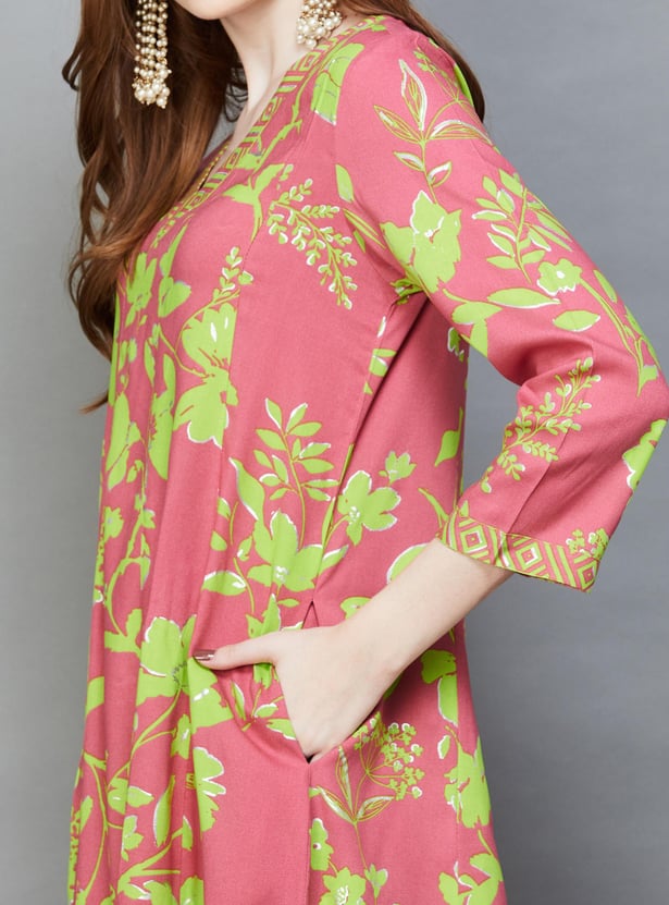 Buy Global Desi Women Printed A Line Kurta Set From Global Desi At Just