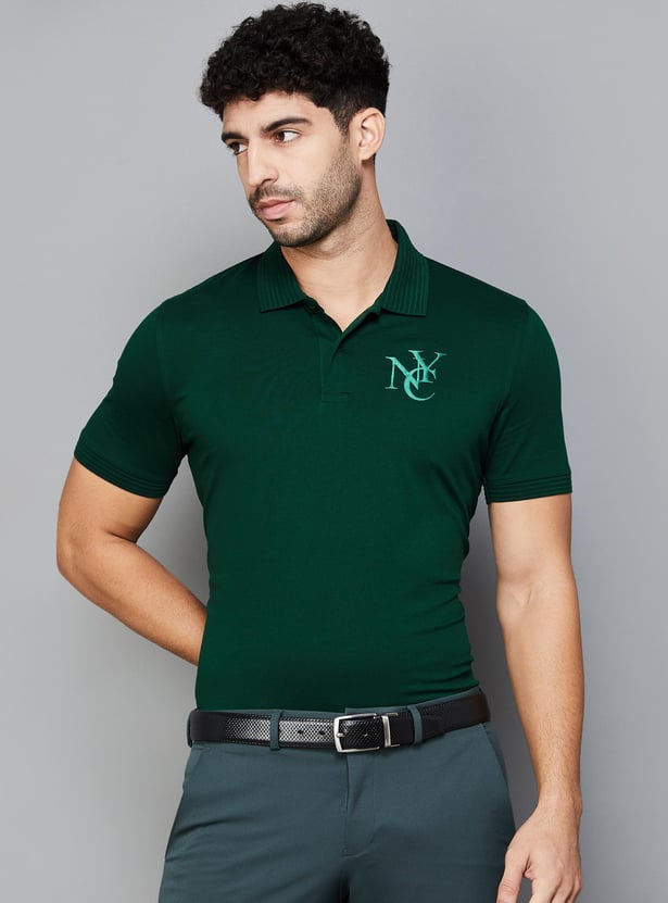 ARROW Men Solid Regular Fit Polo T-shirt