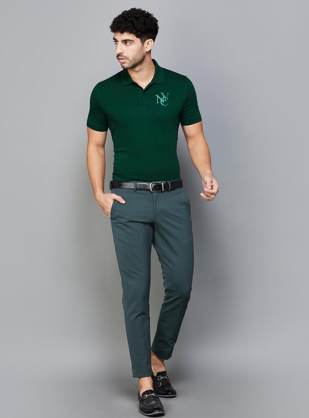 ARROW Men Solid Regular Fit Polo T-shirt