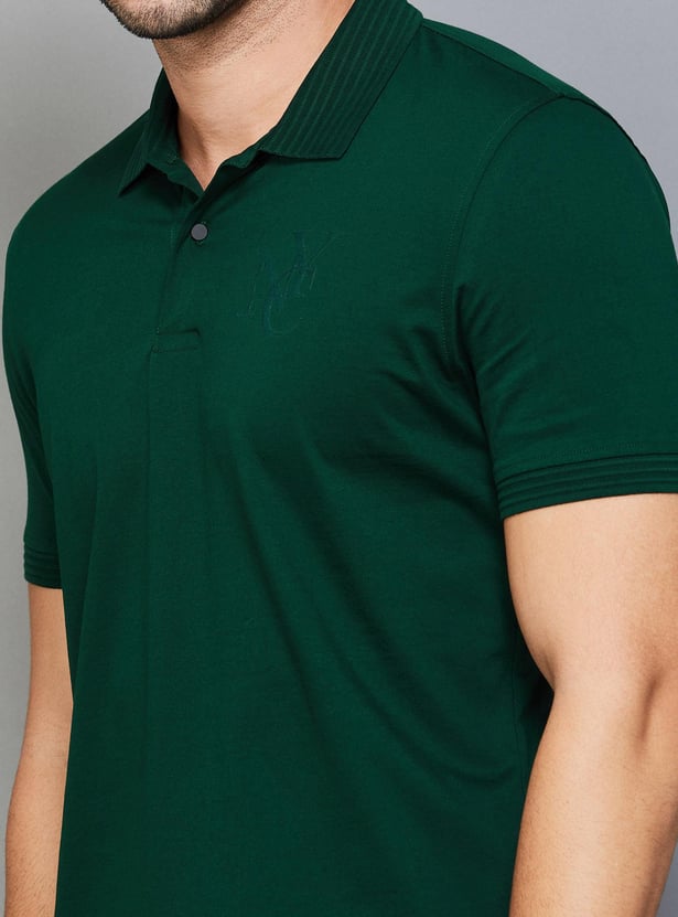 ARROW Men Solid Regular Fit Polo T-shirt