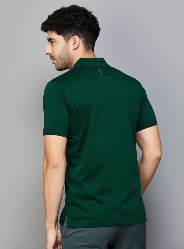 ARROW Men Solid Regular Fit Polo T-shirt