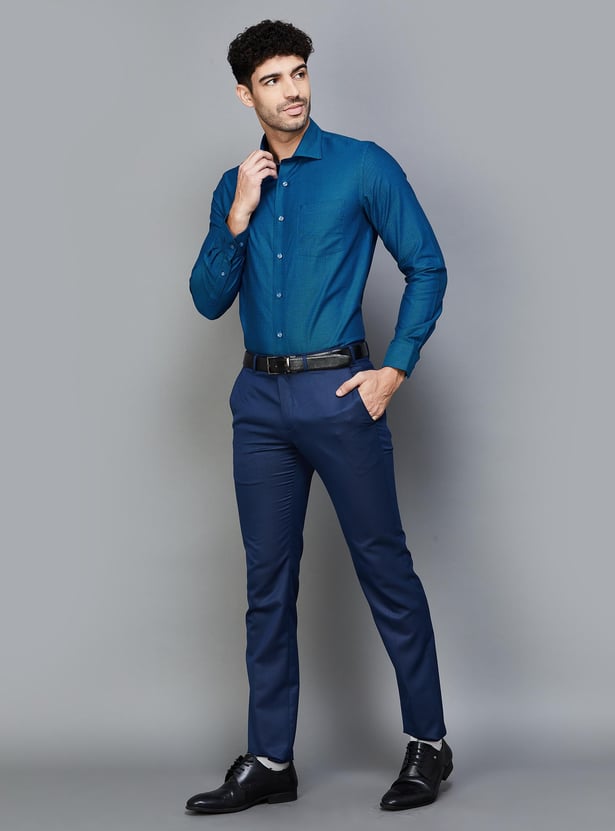 BLACKBERRYS Men Solid Slim Fit Formal Shirt
